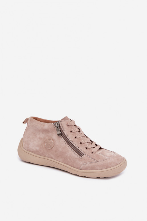 Buty damskie z piaskowego zamszu Brindle