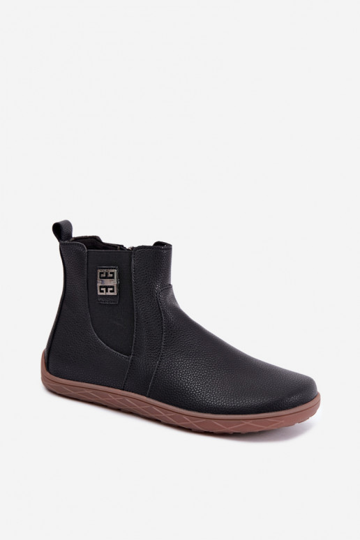 Juodos spalvos odiniai batai Barefoot Altie