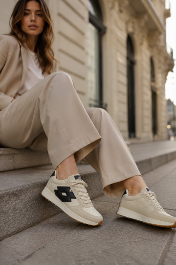 Muted white women's sneakers LOTTO 2401930U CALENTO