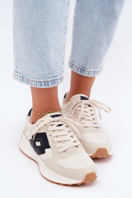 Sneakers damskie LOTTO 2401930U CALENTO w stonowanej bieli
