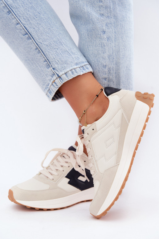 Muted white women's sneakers LOTTO 2401930U CALENTO