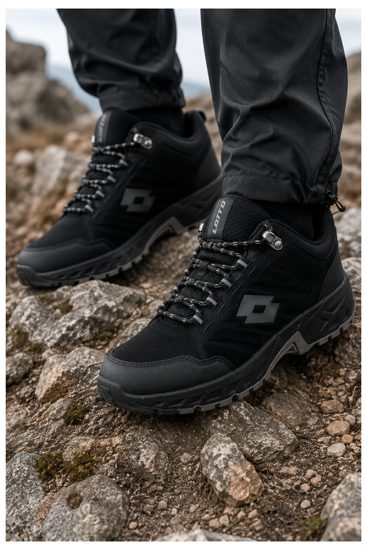 Men's hiking shoes in black LOTTO 2400290U KETCHAM