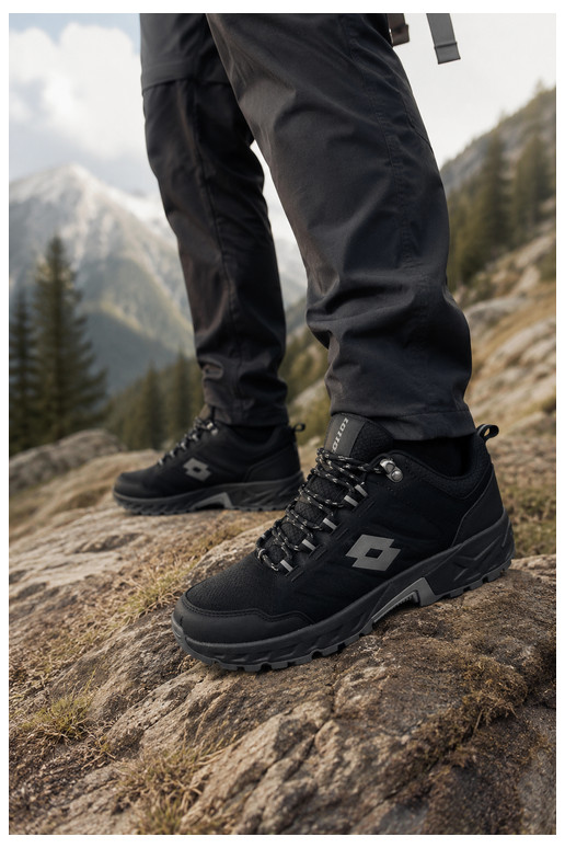 Buty trekkingowe męskie w czarnym kolorze LOTTO 2400290U KETCHAM