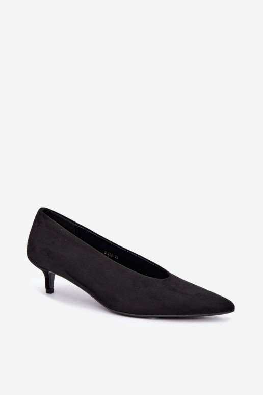 Czarne zamszowe buty z Kitten Heel Nuretta