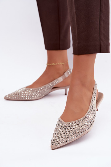 Sand women's sandals with studs and a low heel Tai turidden