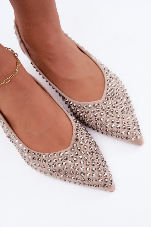 Sand women's sandals with studs and a low heel Tai turidden