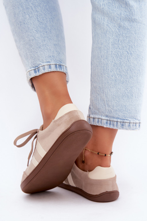 Beżowe sneakersy damskie Barefoot Kessy