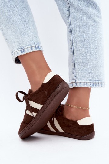 Sneakersy Damskie Barefoot Czekoladowe Kessy 2