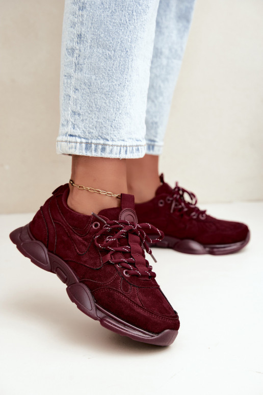 Women's Sneakers in Burgundy Color Shaley