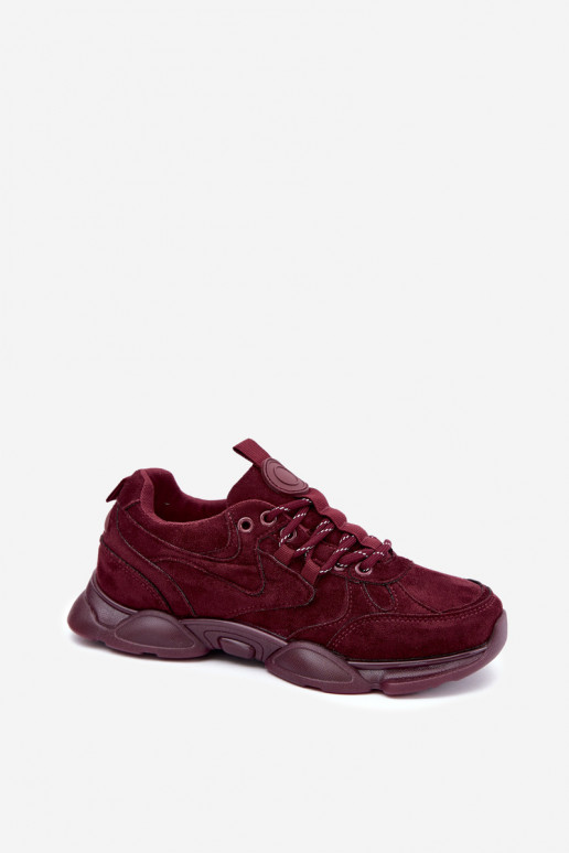 Damskie sneakersy w kolorze bordowym Shaley