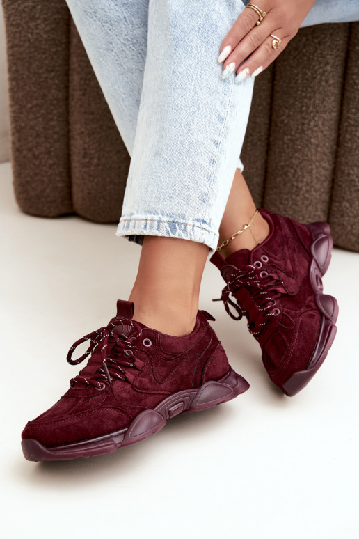 Women's Sneakers in Burgundy Color Shaley