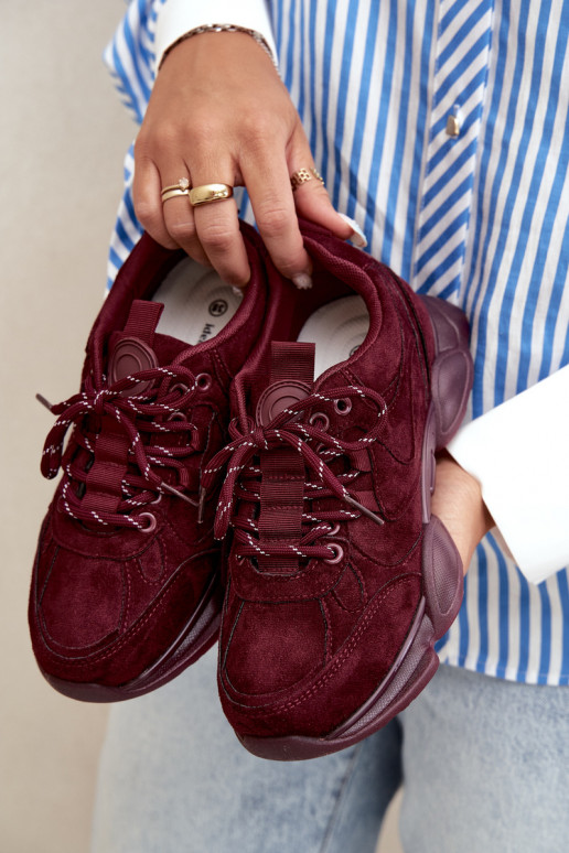 Women's Sneakers in Burgundy Color Shaley
