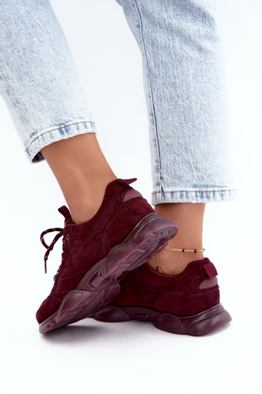 Women's Sneakers in Burgundy Color Shaley