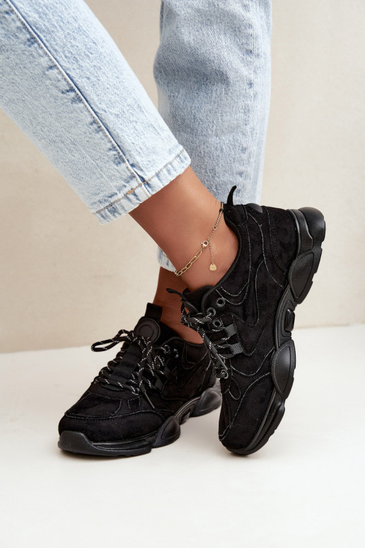 Women's Sneakers in Black Color Shaley