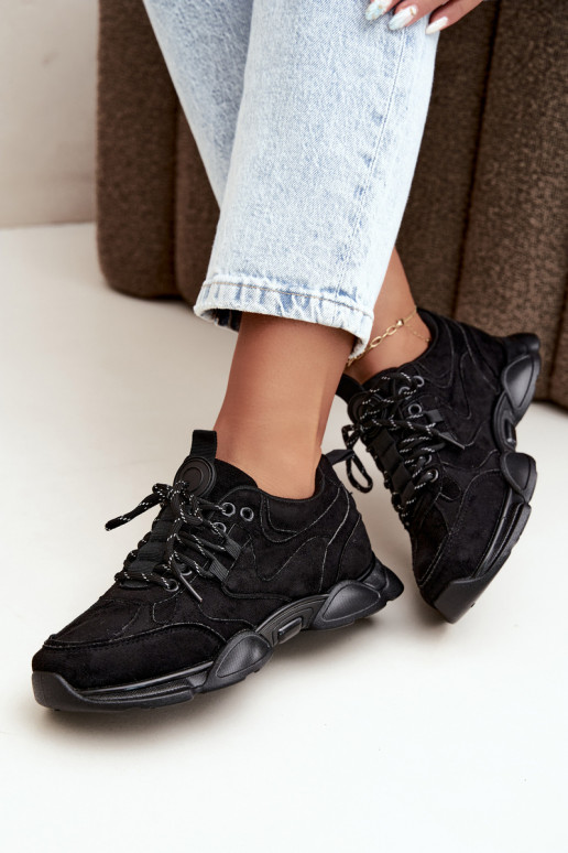 Damskie sneakersy w kolorze czarnym Shaley