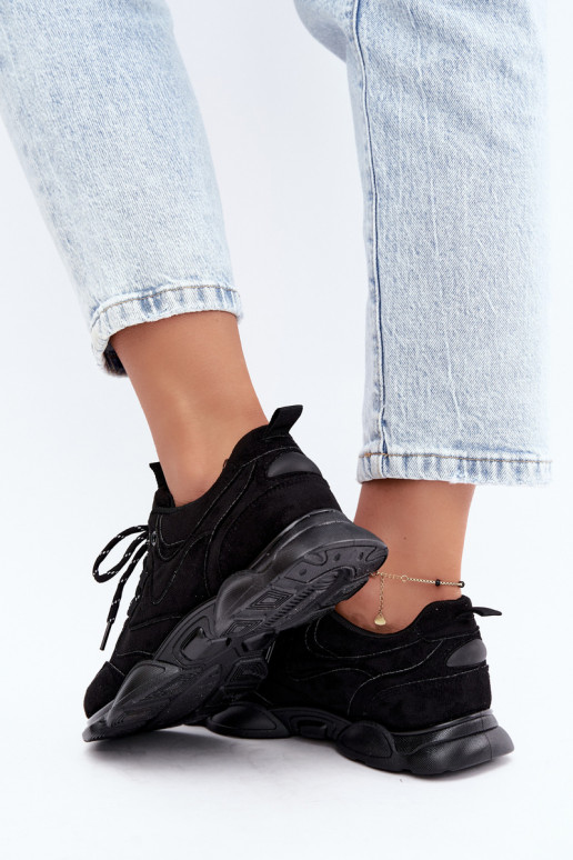 Women's Sneakers in Black Color Shaley
