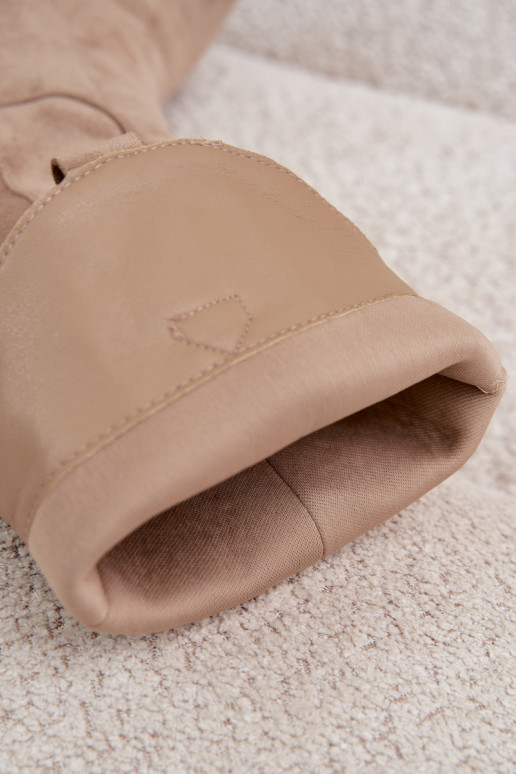 Długie kowbojskie buty na obcasie w kolorze khaki Hartley