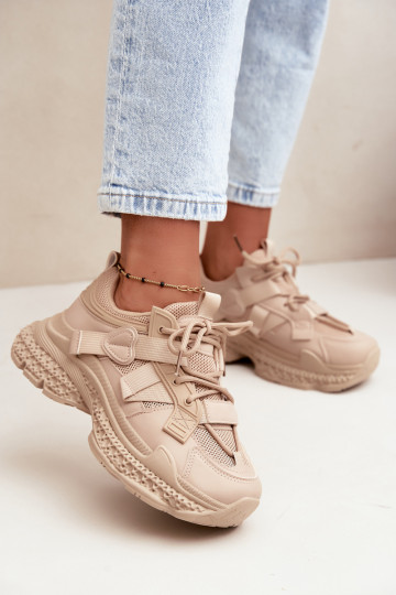Women's Mesh Straps Beige Ellery Sneakers