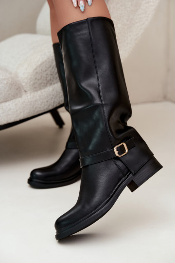 Women's Insulated Boots With Buckle Black Elland 2