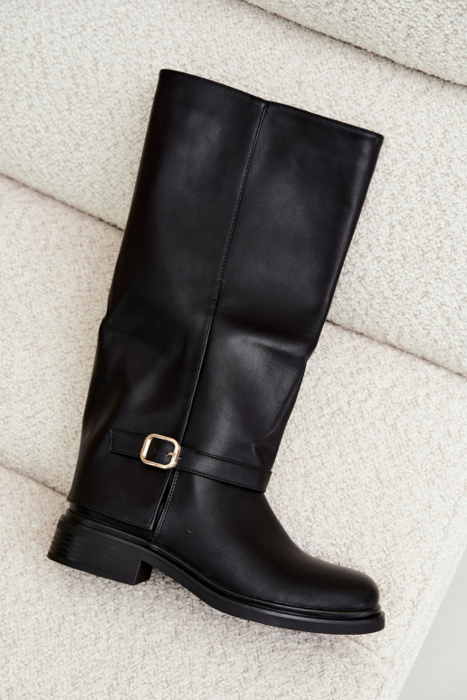 Women's Insulated Boots With Buckle Black Elland
