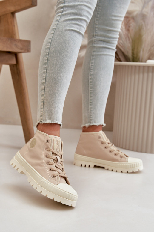 casualowe buty z cholewką Big Star OO274006 w kolorze piaskowym
