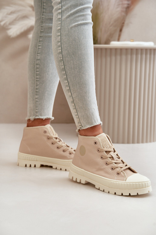 casualowe buty z cholewką Big Star OO274006 w kolorze piaskowym