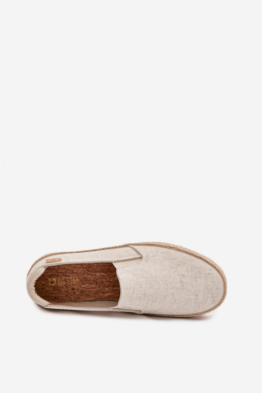 Sand-colored espadrilles with platform Big Star TT274089