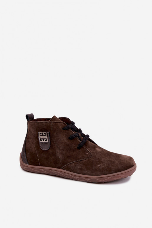 Faux suede barefoot shoes for women in chocolate color Abera