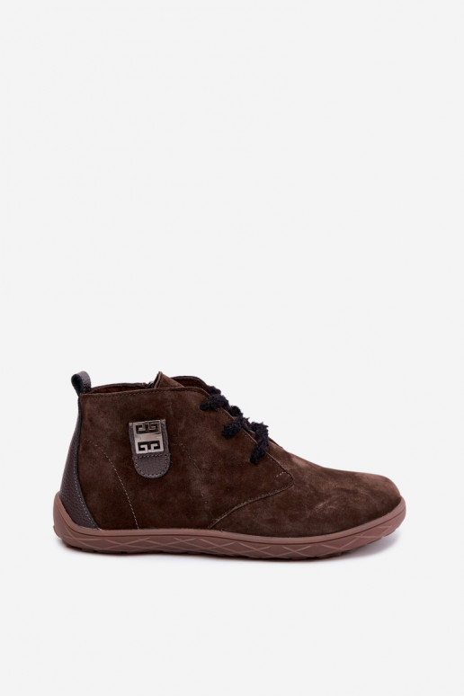 Faux suede barefoot shoes for women in chocolate color Abera