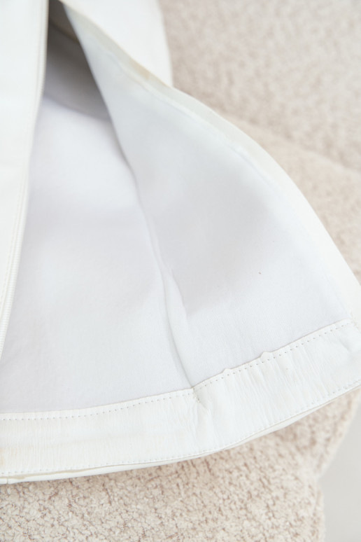 Ilgaauliai batai su kulniukais įsiūta auliuku su sagtimis baltos spalvos Amrie
