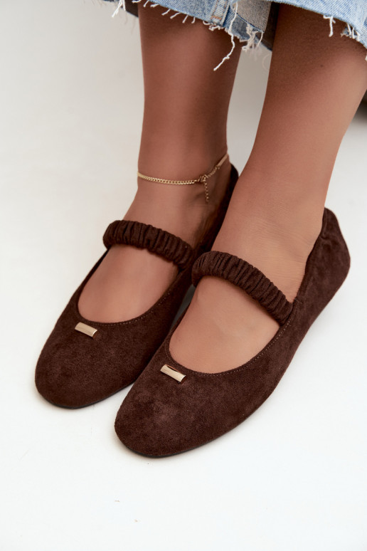 Chocolate colored sandals with decorative details Brinelle