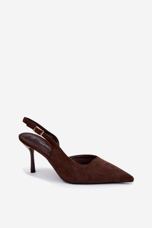Czekolado Cassy faux suede sandals with thin heels