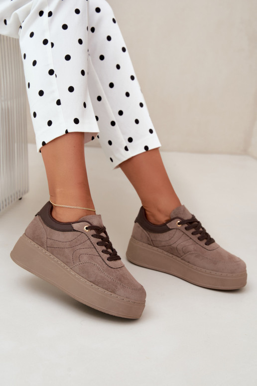 sneakers with platform in sand Tai turivra