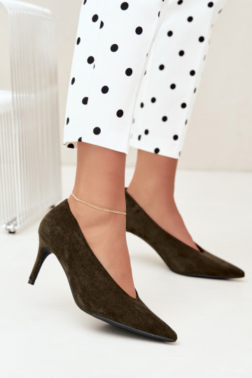 suede women's shoes in khaki Brenya 2