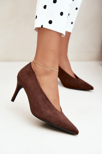 suede women's shoes in chocolate Brenya 2