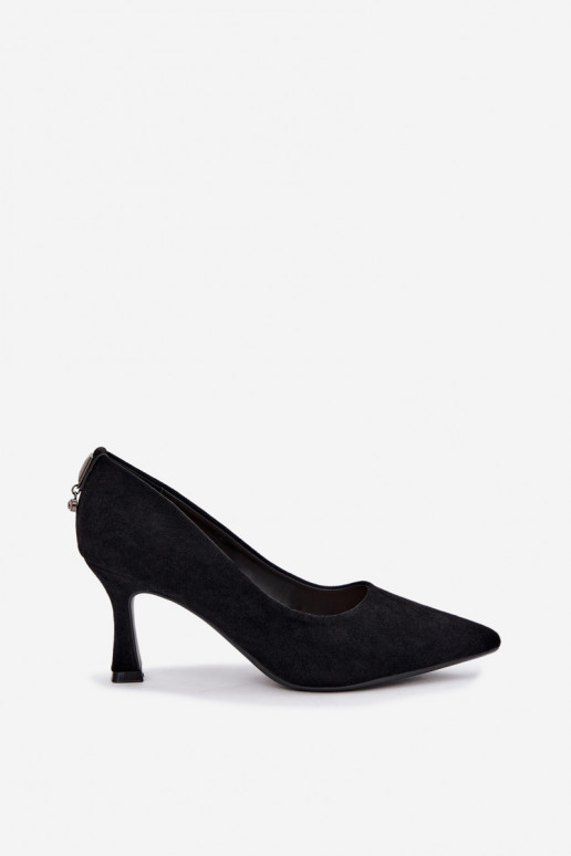 buty na obcasie Klepsydra Vinceza 62330 w kolorze czarnym