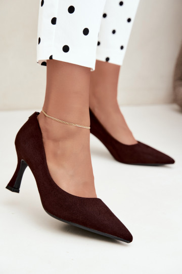 shoes with heels Klepsydra Vinceza 62330 in brown color 2