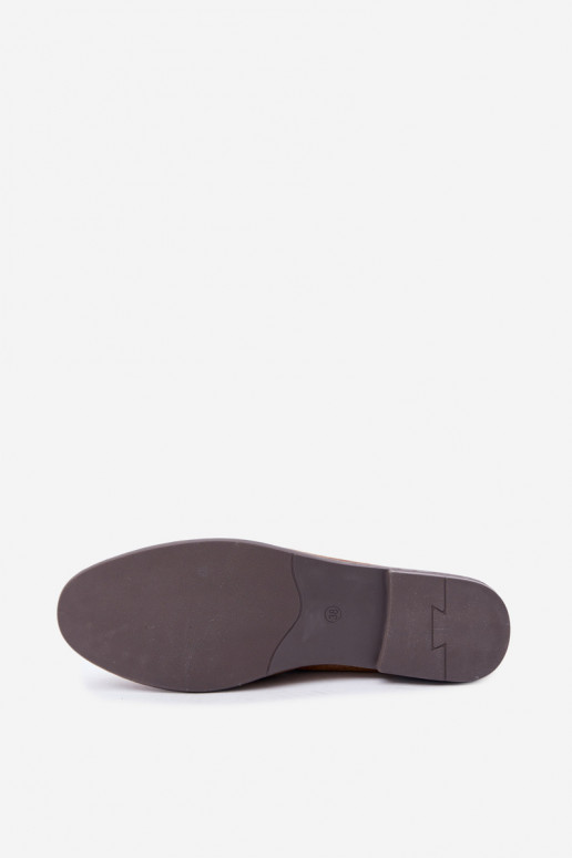 women's loafers with decorative details in brown color Treya