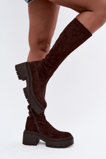 women's knee-high boots with platform Florinne