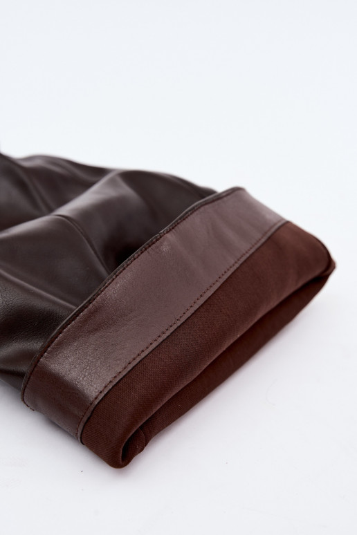 slip-on knee-high boots with heels in brown color Calmy
