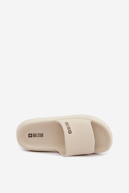 Women's lightweight slippers Big Star UU274087 in sand color
