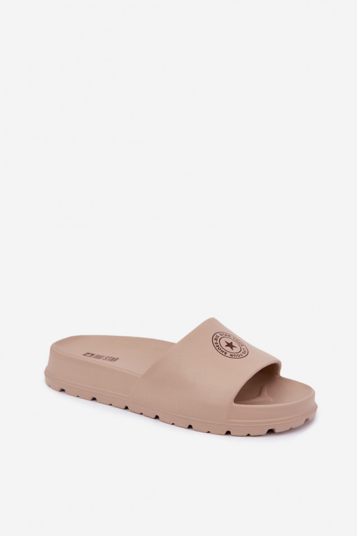 Women's lightweight slippers Big Star UU274074 in sand color