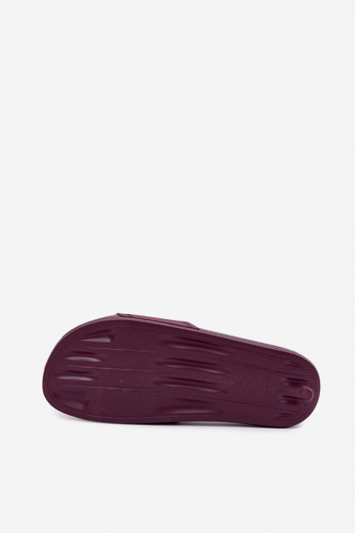 Women's slippers Big Star UU274070 in burgundy color