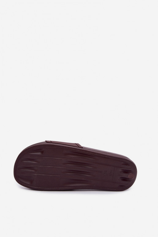 Women's slippers Big Star UU274072 in chocolate color