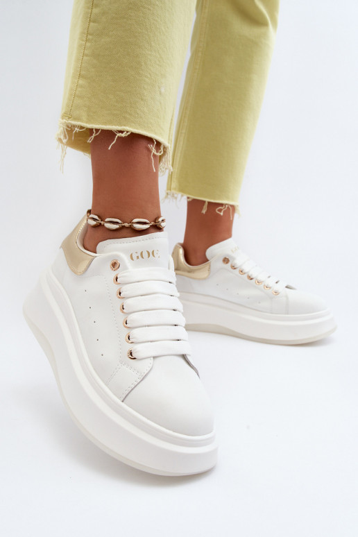 Leather women's sneakers GOE NN2N4031 white