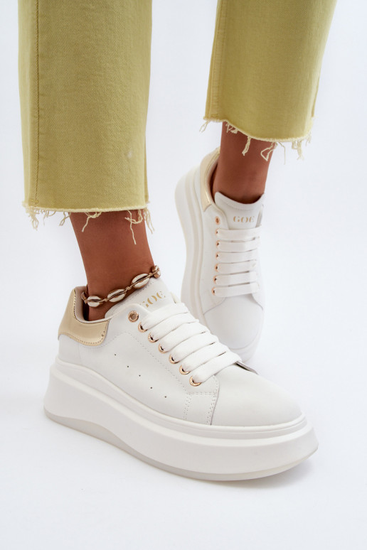 Leather women's sneakers GOE NN2N4031 white