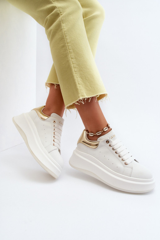 Leather women's sneakers GOE NN2N4031 white