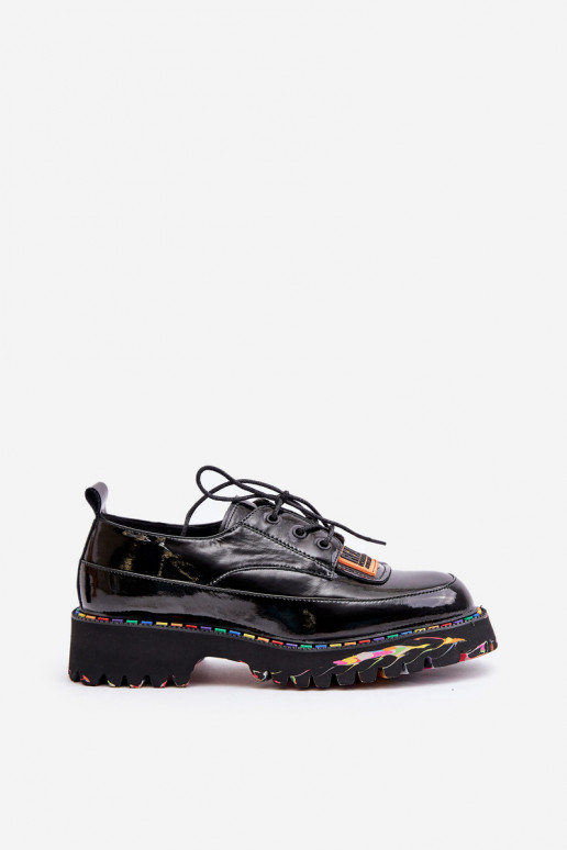 Patented women's shoes with laces Artiker 55C0499 black