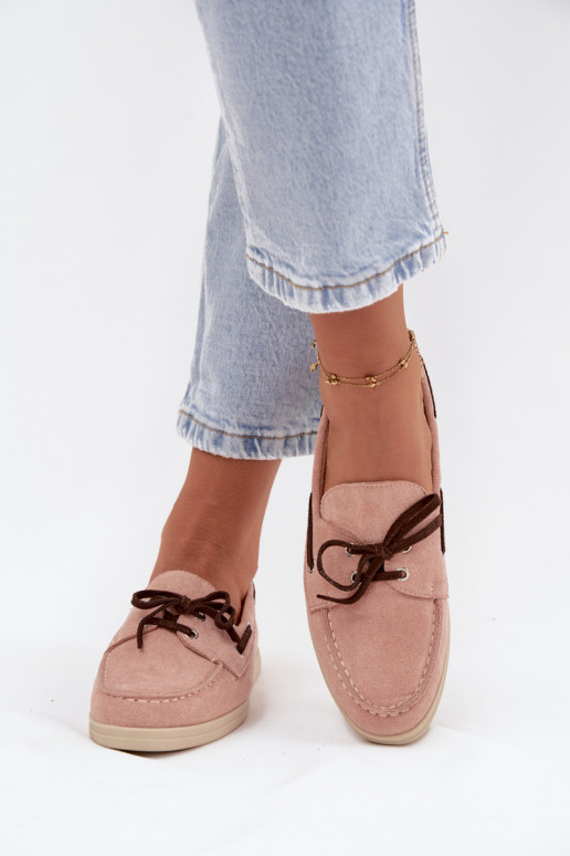 Women's loafers with stylish details Calivra light pink