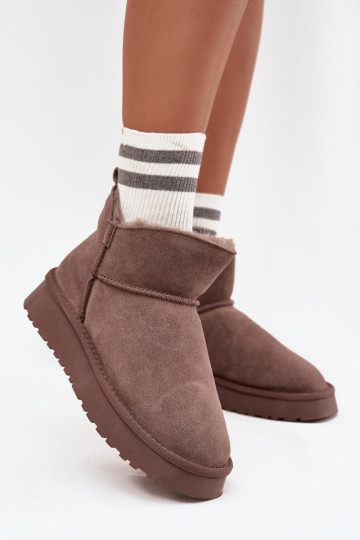 Suede insulated snow boots with fur inside Vinceza 97961 brown 2